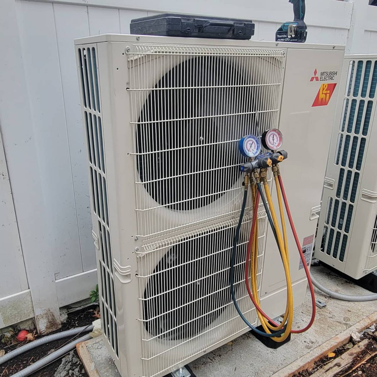 Portal HVACR residential installation project showing a clean, professional condenser setup
